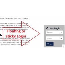 Joomla floating or sticky Login Module