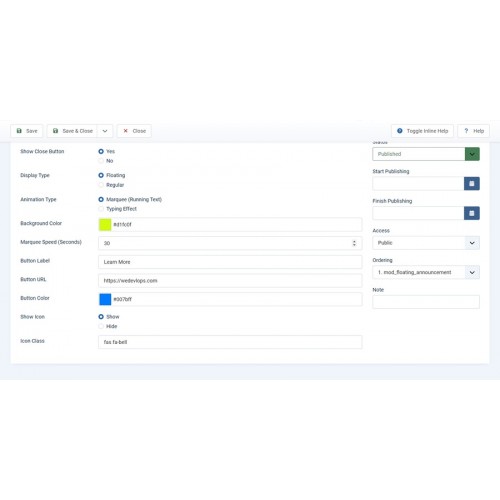 Sticky Horizontal Floating Bar