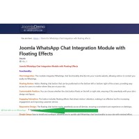 WhatsApp Chat Integration with Floating Effects Joomla Module