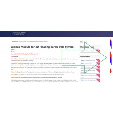 Joomla Module for 3D Floating Barber Pole Symbol