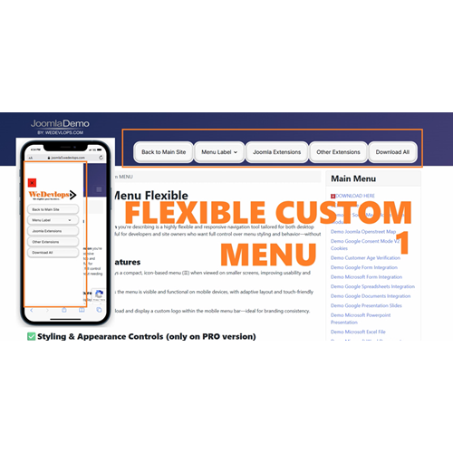 Flexible Custom Menu for Joomla PRO version