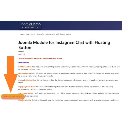 Instagram Chat floating