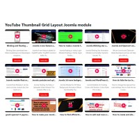 YouTube Thumbnail Grid Layout Joomla Module