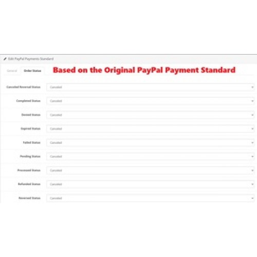 PayPal Standard Payment for Opencart 3.x
