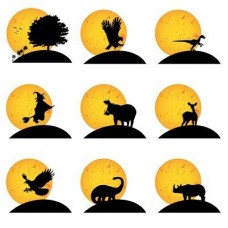 Silhouette vector images in svg format