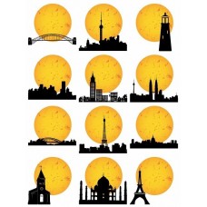 Silhouette vector images in svg format Buildings and Landmarks