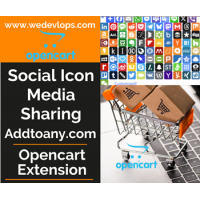 Social Media Icon Sharing for Opencart