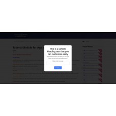 Joomla Module for Age Verification