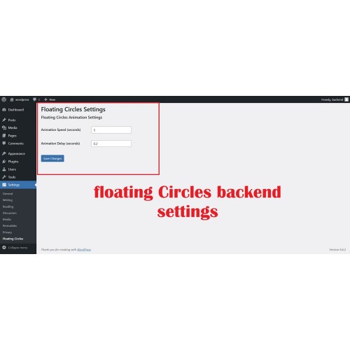 Floating circles animation for wordpress PRO 