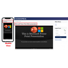 Microsoft Powerpoint Slide presentation in Joomla