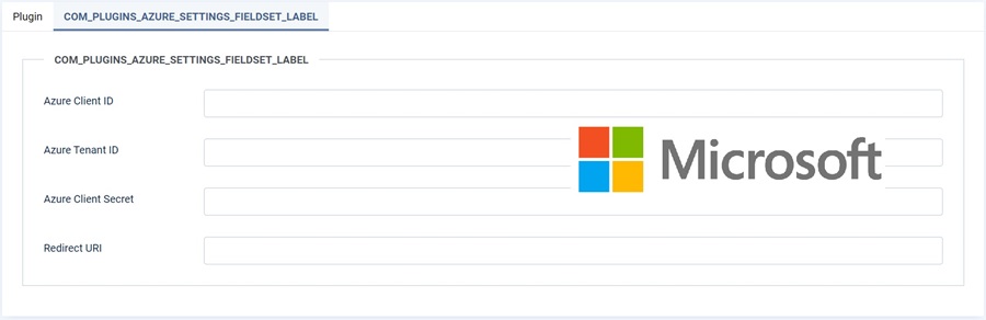 Azure Authentication Joomla plugin client ID