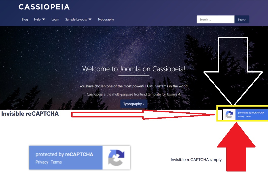 joomla 5 plugin invisible google recaptcha shows all pages badge