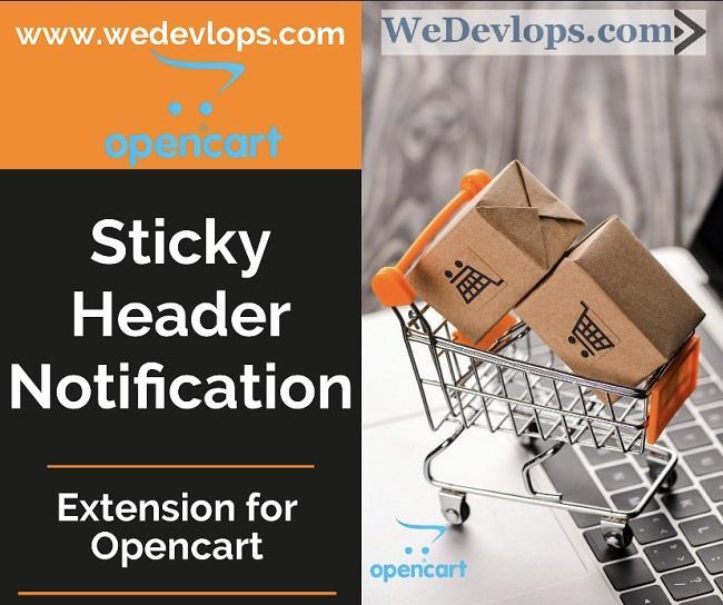 Sticky Header Notificationfor Opencart