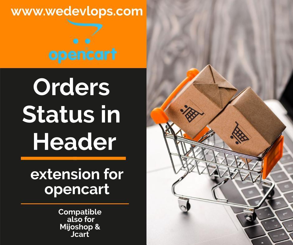 Order Status in Headerfor Opencart
