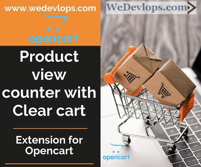 Product view counter with Clear Cartfor Opencart