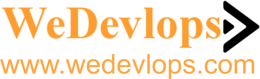 wedevlops logo with domain name